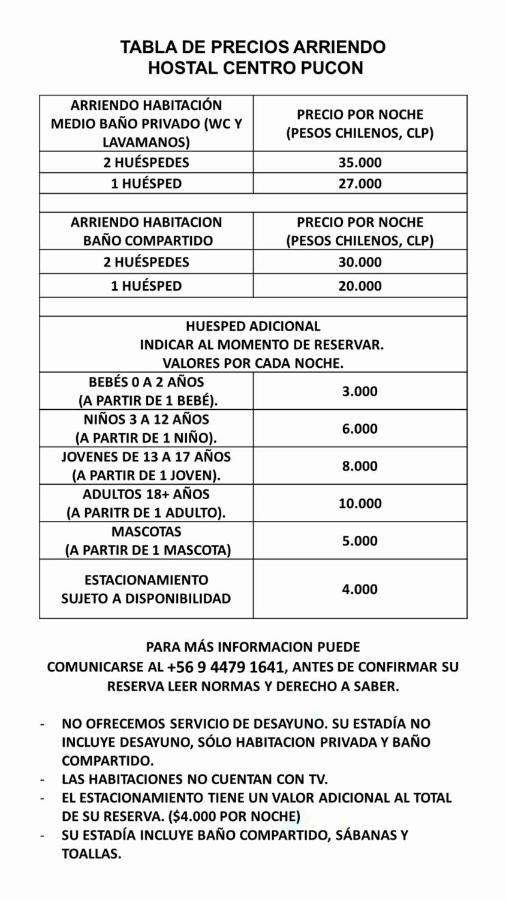 Habitaciones Centro Пукон Екстер'єр фото